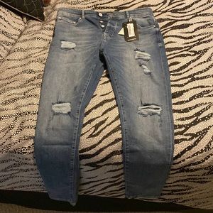 BRAND NEW!Super skinny multi rip Jeans light blue 36R